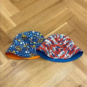 Lot of Two Reversible Swim Bucket Hats